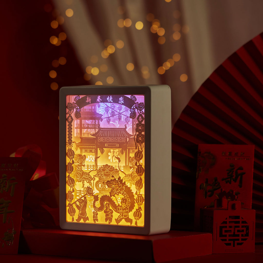 Three-dimensional Light And Shadow Paper Carving Lamp Simple Bedside Lamp